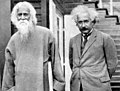 Albert Einstein with Nobel laureate Rabindranath Tagore in 1930