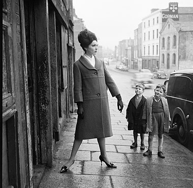 Linda Ward (O'Reilly), Winetavern Street, Dublin, by Colman Doyle, circa 1962