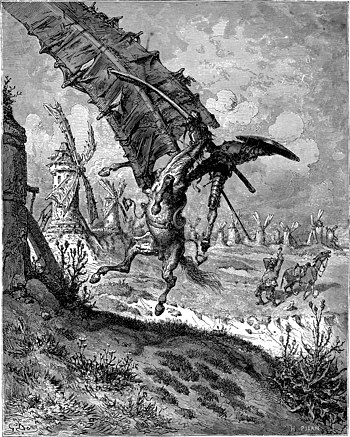 Gustave Doré, Engraving from "The Ingenious Hidalgo Don Quixote of La Mancha", 1863.