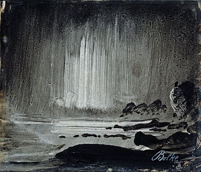 Peder Balke, "Northern Lights over Coastal Landscape", 1870
