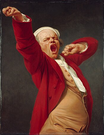 Joseph Ducreux, "Self-Portrait, Yawning", about 1783