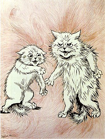 One of many pieces Wain produced at the Bethlem Royal Hospital