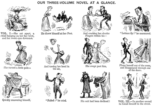 "1885_Punch_three-volume-novel-parody_Priestman-Atkinson.png" by User:Churchh