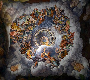 Ceiling of the Room of the giants in Palazzo Te, Mantua.jpg