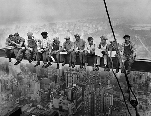 "Lunch atop a Skyscraper", probably Charles Clyde Ebbets, 1932
