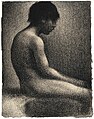 Georges Seurat, Seated Nude, Study for Une Baignade, 1883, Scottish National Gallery