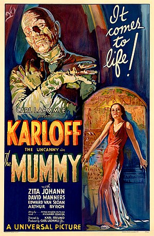 "The Mummy", 1932, film poster, by Karoly Grosz
