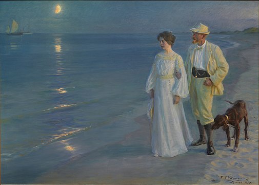 "P_S_Krøyer_1899_-_Sommeraften_ved_Skagens_strand._Kunstneren_og_hans_hustru.jpg" by User:Villy Fink Isaksen