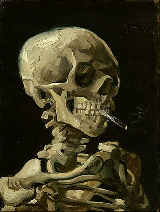 Vincent van Gogh, "Skull of a Skeleton with Burning Cigarette", 1886