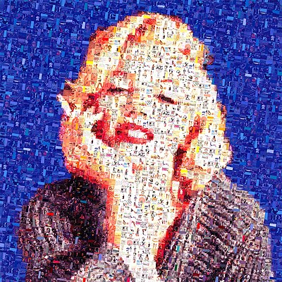 Iliya Zhelev, "Marilyn in Sweater" (blue), 2018