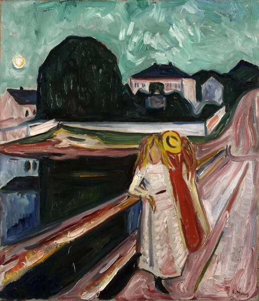 File:Munch Girls on the pier Kimbell.jpg