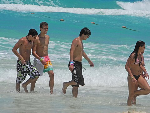 "People_on_the_beach,_Fiesta_Americana_Condessa.jpg" by User:File Upload Bot (Magnus Manske)