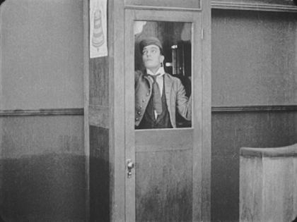 Buster Keaton as a bellboy in the March 18 1918 movie The Bell Boy