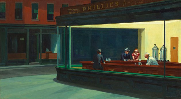 "Nighthawks" by Edward Hopper, 1942