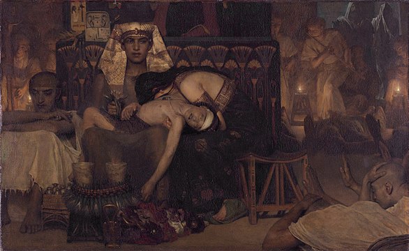 "1872_Lawrence_Alma-Tadema_-_Death_of_the_Pharaoh_Firstborn_son.jpg" by User:Jan Arkesteijn