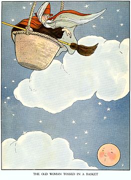 "The_Old_Woman_Tossed_in_a_Basket_from_Jolly_Mother_Goose,_1916_(5745273398).jpg" by User:FakeShemp