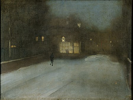 James Abbott McNeill Whistler, 'Nocturne: Grey and Gold - Snow in Chelsea', 1876