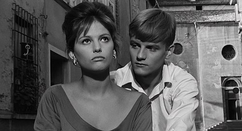 Jacques Perrin and Claudia Cardinale, "La ragazza con la valigia" ("Girl with a Suitcase"), 1961