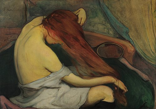 Władysław Ślewiński, "Woman Combing", 1897