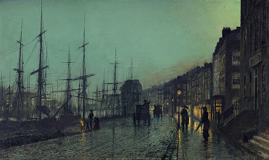 John Atkinson Grimshaw. "Shipping on the Clyde", 1881
