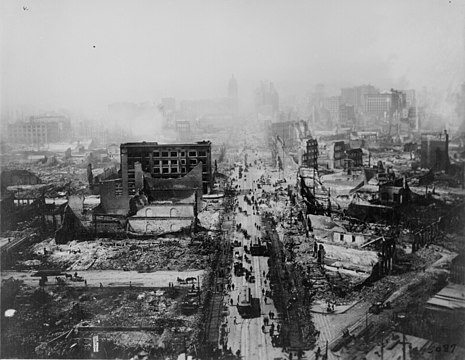"Sanfranciscoearthquake1906.jpg" by User:Apollomelos~commonswiki