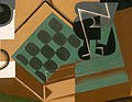 Juan Gris, 1917, Chessboard, Glass, and Dish, Philadelphia Museum of Art (detail)