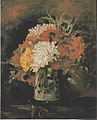 Vase with Carnations. Summer 1886 date QS:P,+1886-00-00T00:00:00Z/9,P4241,Q40720564 . oil on canvas medium QS:P186,Q296955;P186,Q12321255,P518,Q861259 . 40 × 32.5 cm (15.7 × 12.7 in). Rotterdam, Museum Boijmans Van Beuningen.