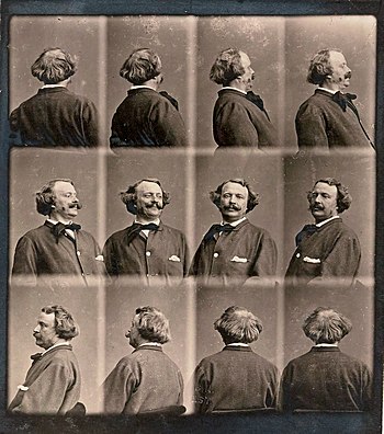 "Revolving" selfportrait by Nadar, c.1865