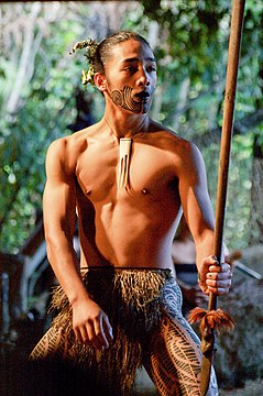 "Young_Maori_man_dancing.jpg" by User:Fährtenleser